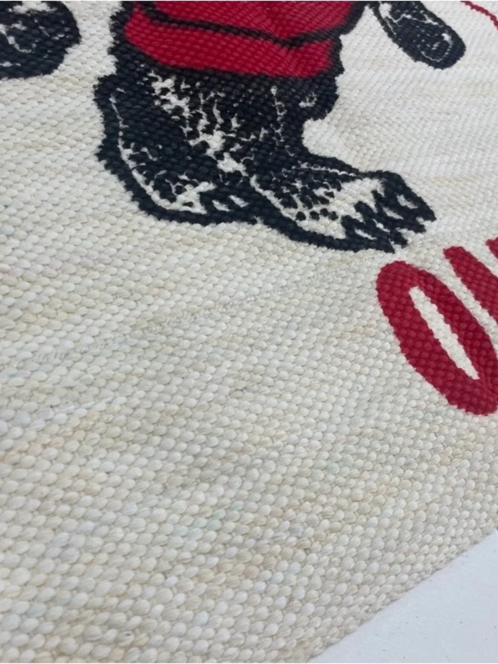 Vintage  Wisconsin Badgers Bucky Country Big Sport Woven Display Banner Rug NWT